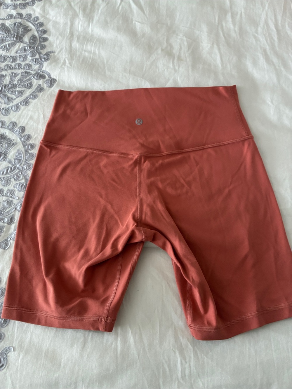 lululemon athletica Women’s High-Rise Rust-Red Bike Shorts